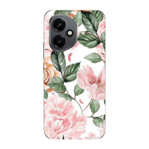 Honor Magic 400 Pink rose and laves Transparent Silicone TPU Θήκη